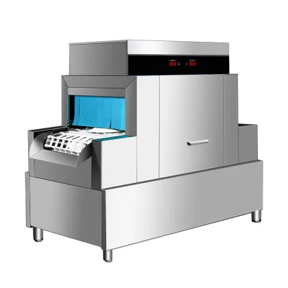 RUITAI Commercial Long Conveyor Freestanding Inclined Dishwashing Machine