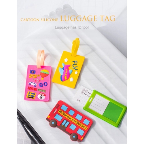 Custom 3D Soft Fashion Silicone Luggage Tags