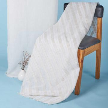 100%-Poly Soft-Touching Linen Like Stripe Design Curtain