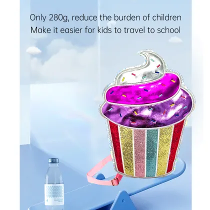 Ice Cream Kids Magic PU Kids Backpack