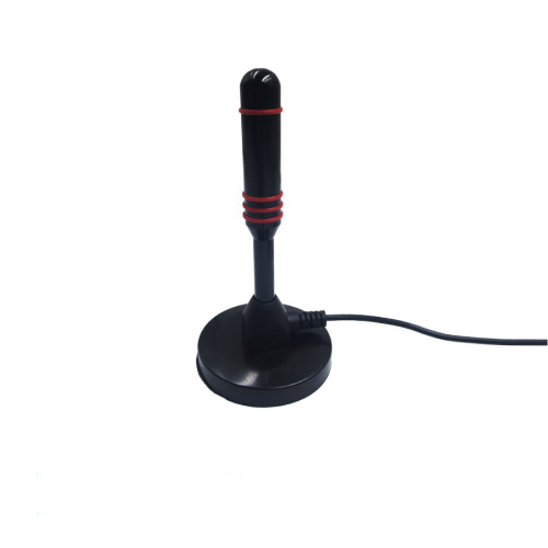 Base magnética da antena HDTV digital e cabo coaxial