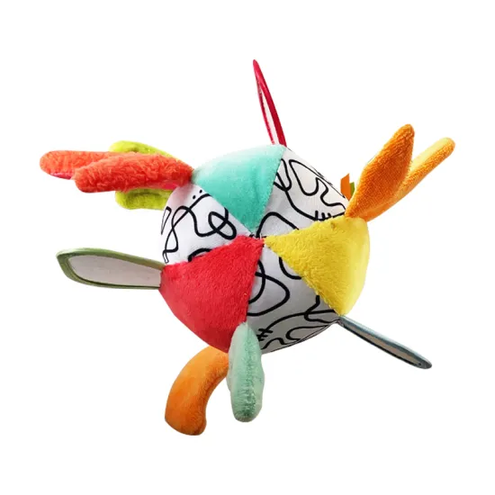 Sensory Montessori Soft Rattle Plush Stuffed Toy for Baby Crib