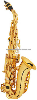 music higher quality of cheap price brass body small curved soprano saxophone