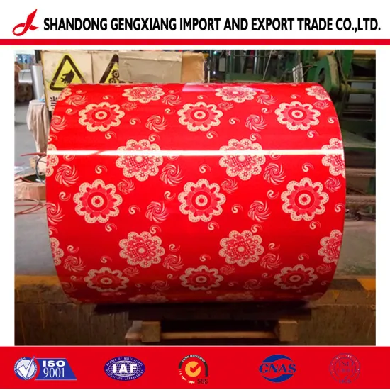 Flower Printed Hot Dipped Color Galvalume PPGI Steel Coil