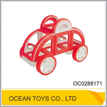 New arrival kids car style magnetic building shapes toy 18pcs OC0288171