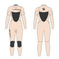 Seaskin Ladys CR Neoprene Surfing Wetsuits with Chest Zip