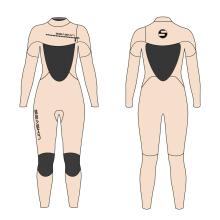 Seaskin Ladys CR Neoprene Surfing Wetsuits مع Zip Zip