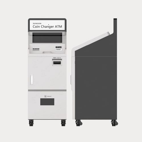 ATM Standalone le haghaidh Nótaí Bainc le Malartú Coin le Reader Cárta agus le Dáileoir Bonn