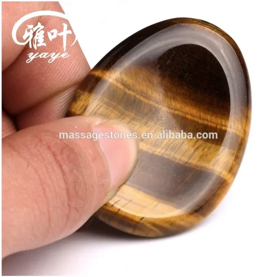 Wholesale High Quality Yellow Tiger Eye Worry Massage Semi-precious Stones