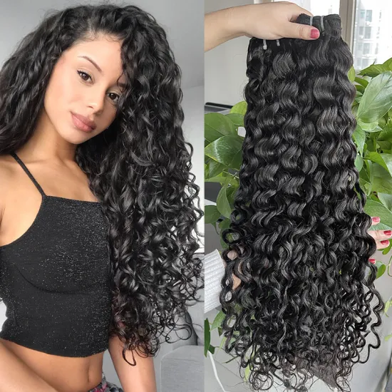 Mayqueen Hair Vendor 9a 10a Double Wefts Water Wave 100%Pure Real Virgin Hair Human Bundles mink Brazilian Human Hair Extensions