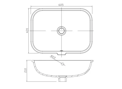 High Grade Undercounter Ceramic Basin for Bathroom