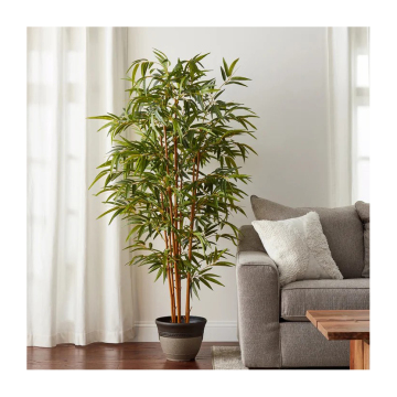 Linwoo Alto de bonsai de bambú artificial de alta calidad 200 cm para decoración interior