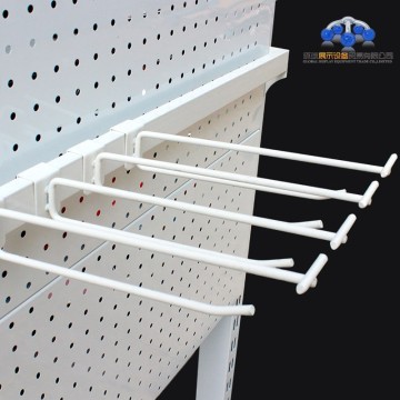 White Rectangle Tube Metal Hanging Display Hook