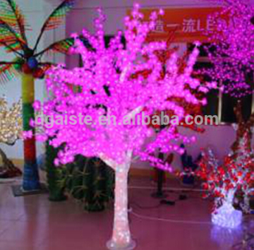Home garden decorative 250cm Height outdoor artificial pink flashing LED solar lighted up trees EDS06 1418
