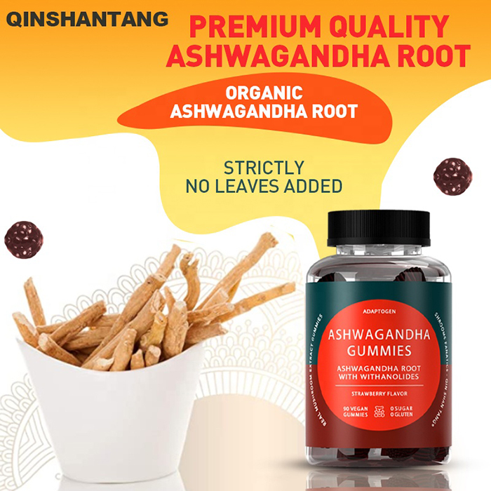 OEM/ODM Vegan Release Stress and Anxiety Gummy Organic Ashwagandha Root Extract Gummies