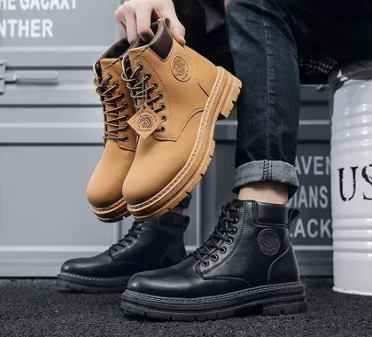 2025 New High Top Thick Sole Non-slip Work Shoes - Casual Boots