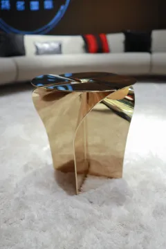 Golden Four Leaves Clover side table