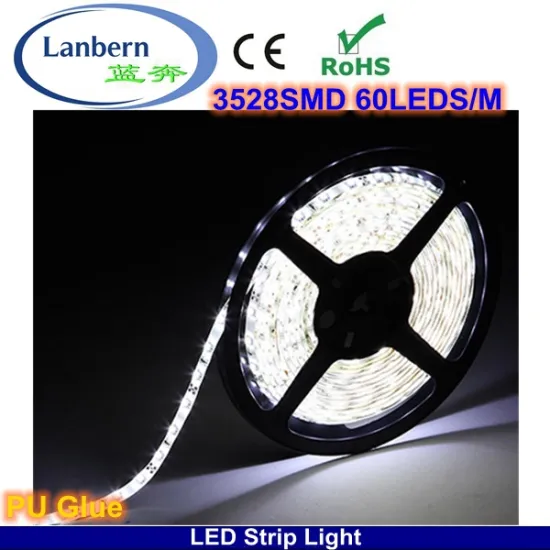 PU Glue Not Go Yellow!! 24v 12 volt IP65 60led/m strip light smd 3825 led white 2years warranty