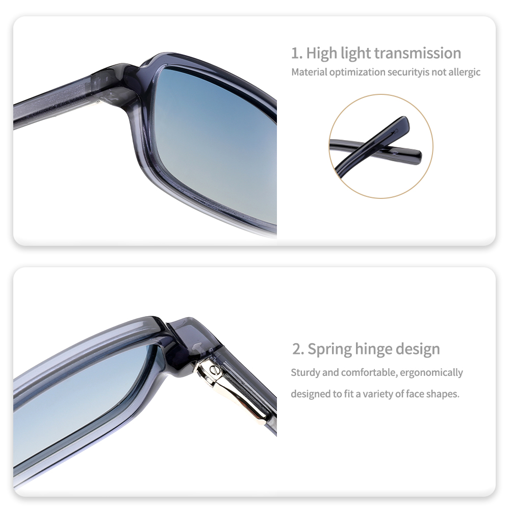Rectangle Acetate Sun Glasses
