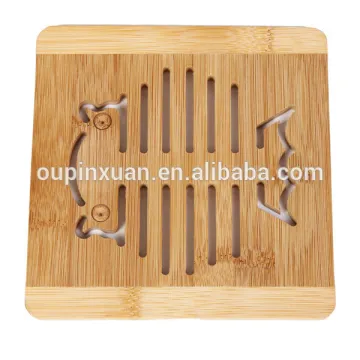 Custom factory supplier hot dish Bamboo coaster wooden cup mat hot food table mat