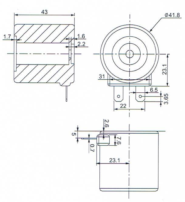 Dimension of BB15343007 Solenoid Coil: