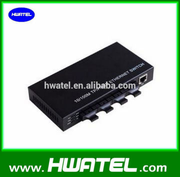 4 optical 1 utp Ethernet Media Converter Fiber Switch