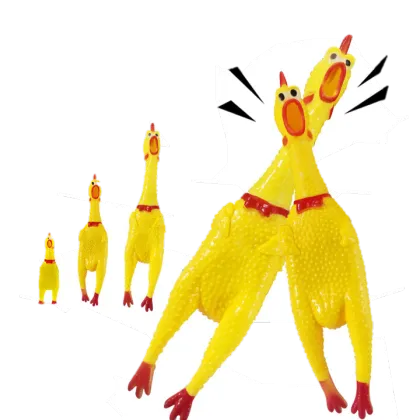 Screaming Rubber Chicken Squeeze Novelties