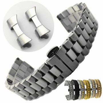 Accept Logo Etch Stainless Steel Watch Bracelet 14mm-24mm Black/Silver/Rose Gold