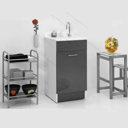 Washing Sink Bathroom Cabinet with legs under Cabinet with USB