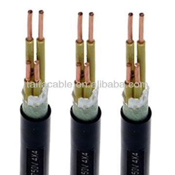 4-core PVC insulated steel strip armored power cable