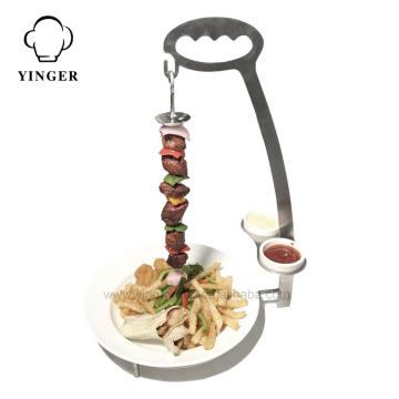 Stainless Steel BBQ Skewer Espetada Stand for Nando's Chicken and Kebabs