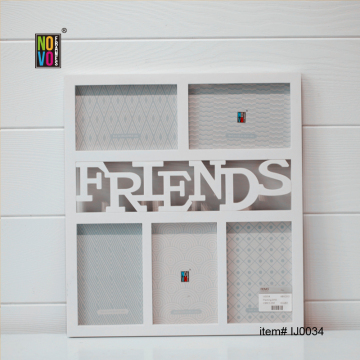 Unique injection photo frame with 5 openings and word "FRIENDS"