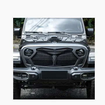Maiker ABS MK Grille Matt Black Front Car Grills for Jeep Wrangler JL 18+
