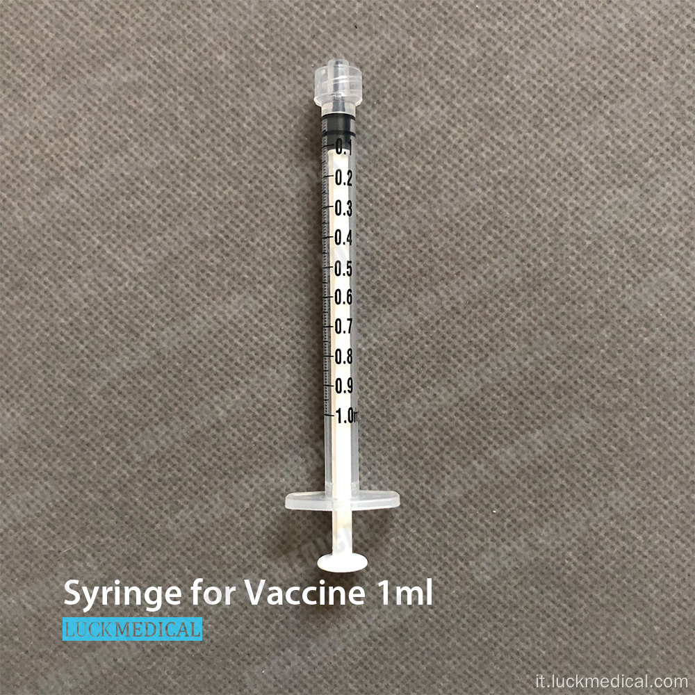 Smaltimento della siringa del vaccino 1 ml