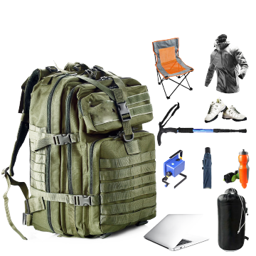 50L Tactical Backpack Camo Green