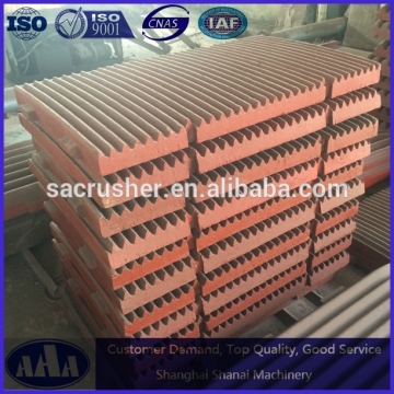 high manganese casting steel plate stone jaw crusher anti-wear parts tooth jaw plate for quarry stone mining field