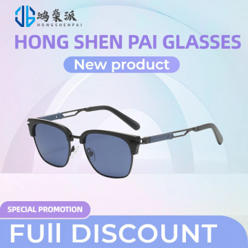 Blue Sunglasses Featuring Hybrid PC and Metal Frame