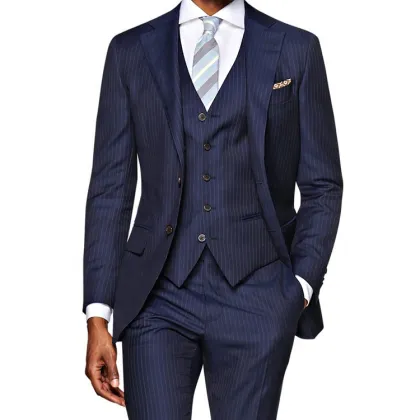 American Exquisite Blue Suit with Royal Waistcoat