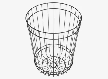 Bathroom Black Metal Storage Basket