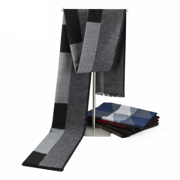 Jacquard Viscose Long Men Winter Scarf