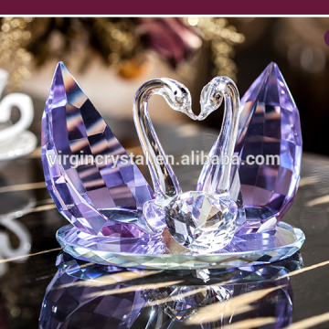 Wholesale amethyst crystal wedding favors swans for wedding decoration