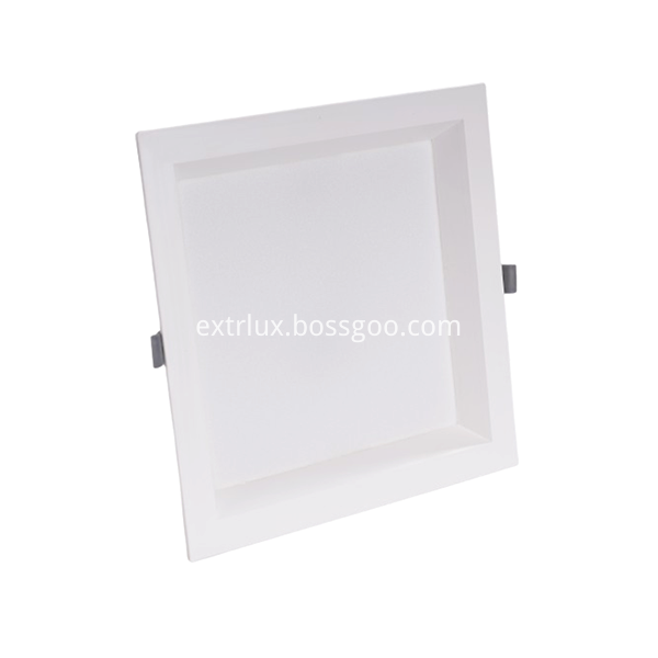 Led Recessed Square Anti Glare Downlight 18w Front