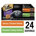 Wet Cat Food Savory Chicken Roasted Turkey Entrees
