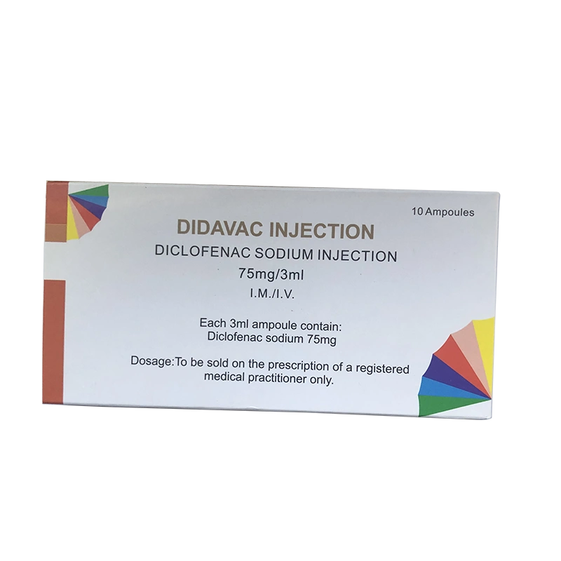 Gmp Diclofenac Sodium Inj 75mg 3ml China Manufacturer