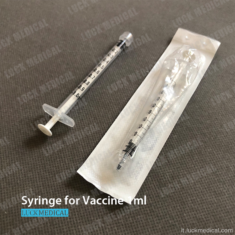 Siringa di plastica per vaccino 1 ml