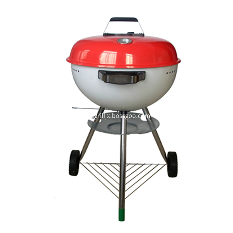 18 Kettle Charcoal Grill Red Lid View