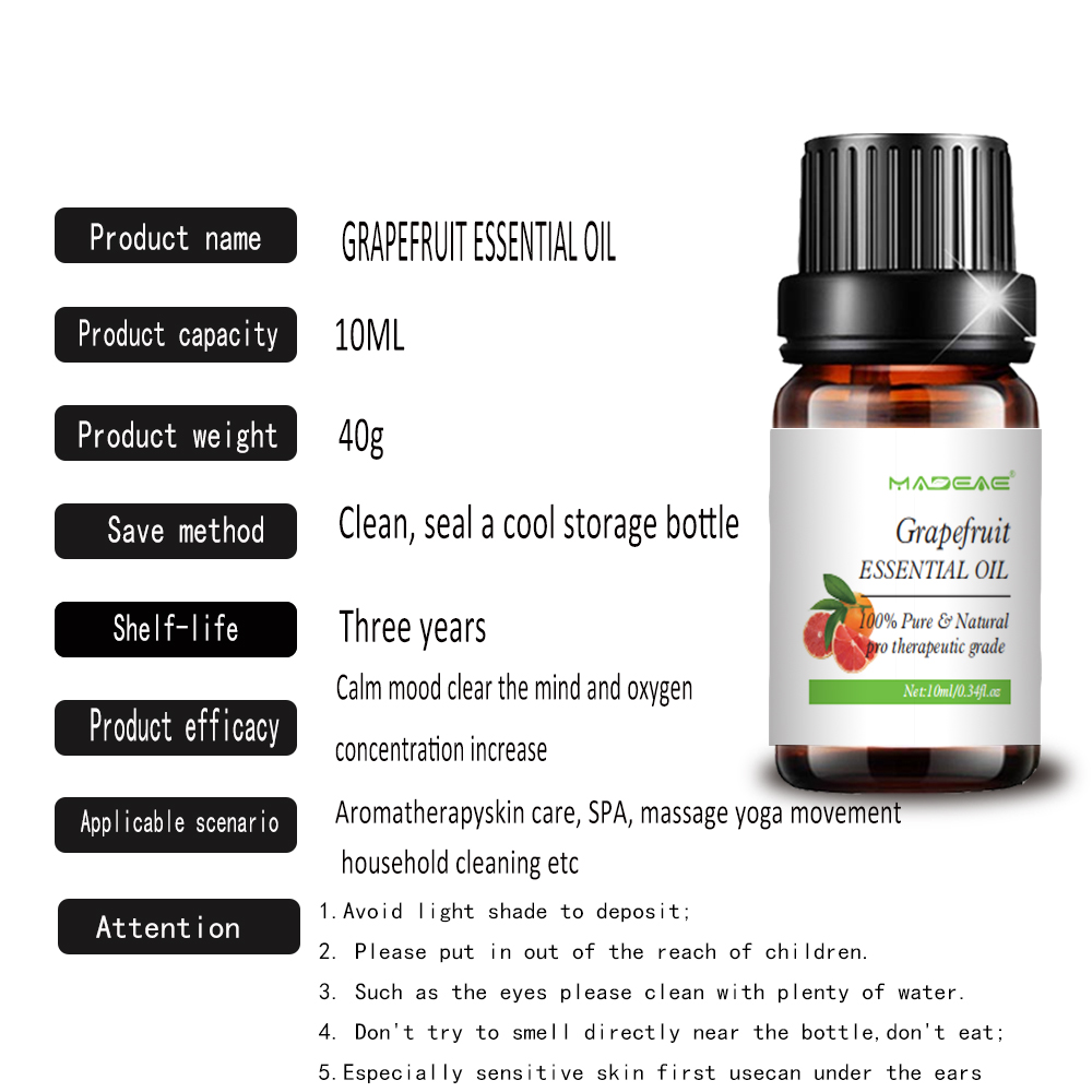 Water-Soluble Grapefruit Oil For Diffuser Relaxation Calming