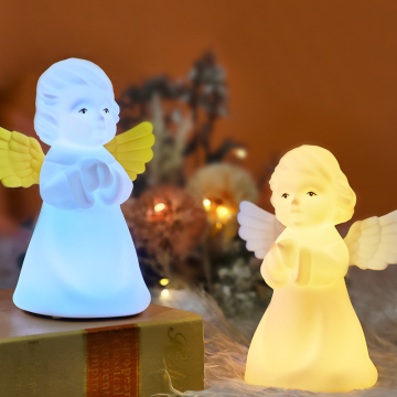 Hot Selling Angel Pray LED Silicone Lamp - RGB Light for Kids' Room Decor