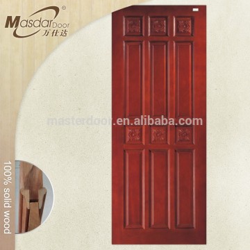 Moroccan modern entry door wood door with aluminum handle