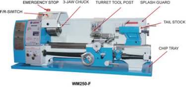 Bench lathe Spindle bore 26 mm